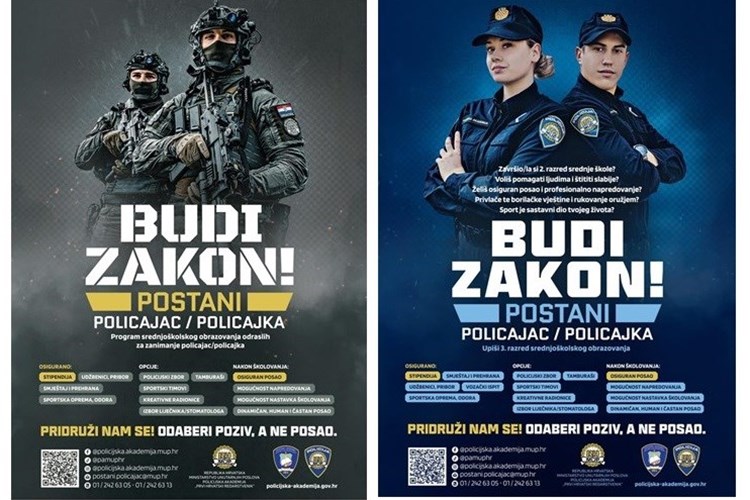 Slika /PU_V/vijesti/2024/Zanimanje policajac/Postani policajac kampanja 2024/Plakat naslovna natjecaj dvije slike.jpg